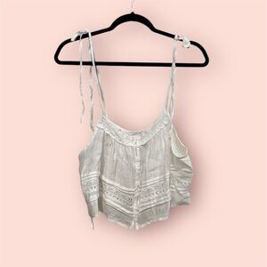 Mable Chic White Lace Women's Crop Top size Small